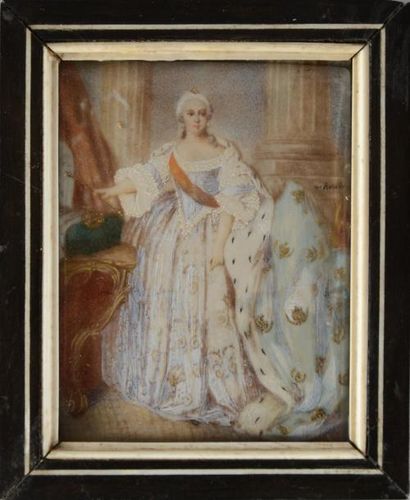 ROSSA (école étrangère du XIXème siècle) Elisabeth Ier, impératrice de Russie. Portrait...