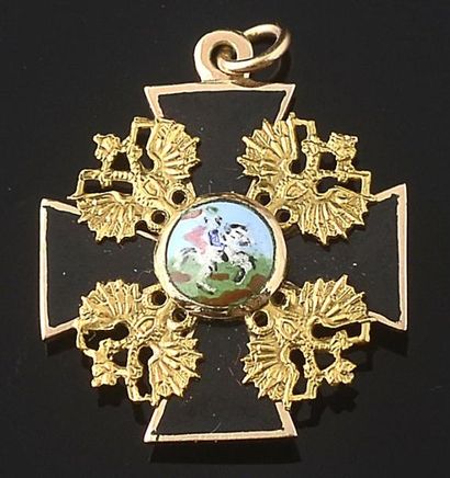 null Ordre de Saint-Alexandre Nevsky. Insigne miniature en or, émail. Bon état. Travail...