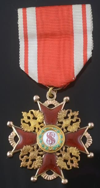 null Croix de l'ordre de Saint-Stanislas, modèle de 3ème classe, à titre civil, en...
