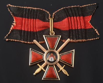 null Croix de l'ordre de Saint-Wladimir, modèle de 4ème classe, à titre militaire,...