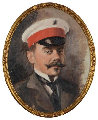 SEROV Valentin (1865-1911), attribué à Etude préparatoire pour le portrait du baron...