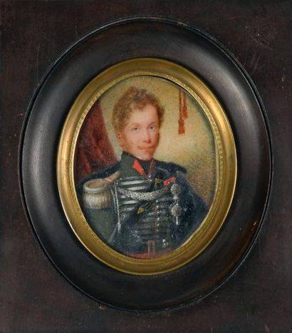 Ecole française du XIXème siècle Portrait miniature du vicomte Alexandre-Joseph de...