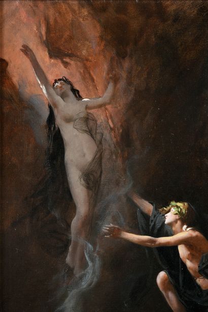 Entourage d'Alexandre CABANEL (1823-1889) 
Orpheus losing Eurydice for the second...