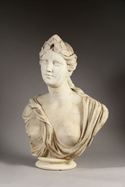 Attribué à Jean RAON (1630-1707). 


"Allegory of the Summer"



White marble bust.



H....