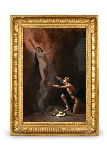 Entourage d'Alexandre CABANEL (1823-1889) 
Orphée perdant Eurydice pour la seconde...