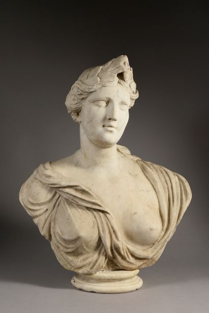 Attribué à Jean RAON (1630-1707). 


"Allegory of the Summer"



White marble bust.



H....