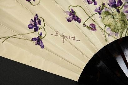 null B. Renard,The violets of love, circa 1880- 1900
Folded fan, the double skin...