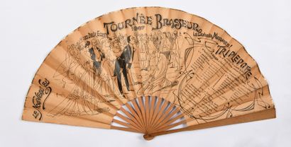 Tournée Brasseur, 1907
Folded fan, the double...