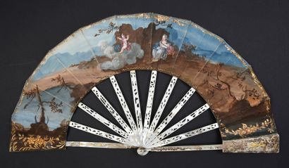 null Dido and Aeneas, circa 1740-1750
Folded fan, the double gouache-painted paper...