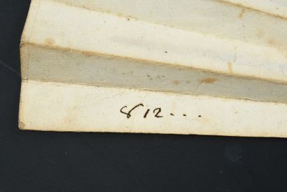 null Montreur de vues d'optiques, vers 1780
Éventail plié, la feuille double en papier...