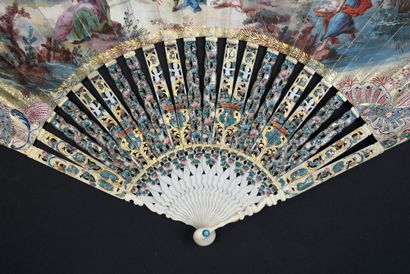 null Moses Saved from the Waters, ca. 1760
Folded fan, the gouache-painted skin sheet...