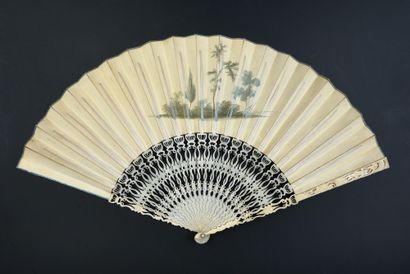 null Living in the Country, ca. 1750
Folded fan, the leaf mounted in English, in...