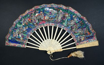 Pocket fan, China, 19th century Folded fan,...
