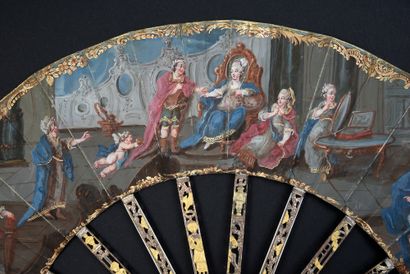 null Dido and Aeneas, circa 1740-1750
Folded fan, the double gouache-painted paper...