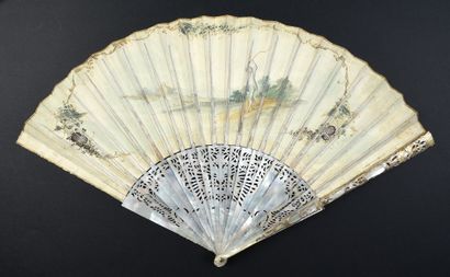 null The Harvesters, ca. 1740-1750
Folded fan, the leaf in skin, mounted in English,...