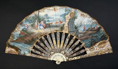 null Departing Ships, ca. 1750-1760
Folded fan, the sheet made of skin, lined with...