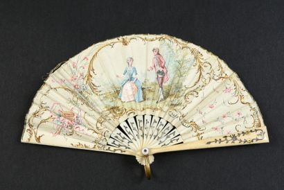 Esprit galant, circa 1900
Folded fan, of...