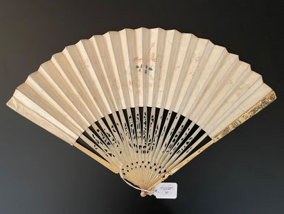 null Journey to China, circa 1760-1780
Folded fan, the double sheet of paper engraved...