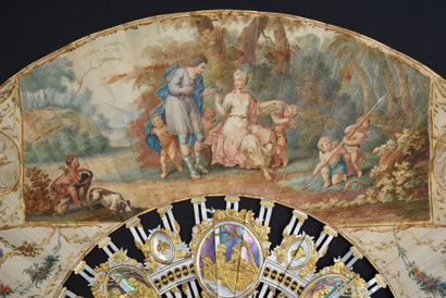 null The Loves of Venus and Adonis, circa 1780
Folded fan, the leaf in skin, mounted...