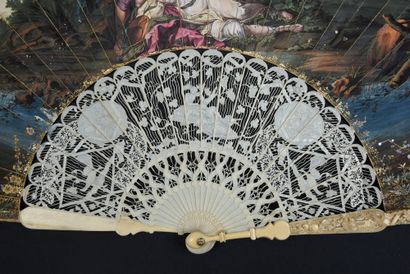 null The Lovers' Games, ca. 1760
Folded fan, the leaf in skin, mounted in English,...