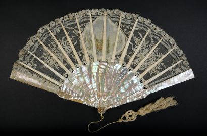 null Winston Churchill's Castle, Blenheim Palace, ca. 1860-1870
Folded fan, the needle...