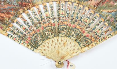 null Renaud and Armide, ca. 1750- 1760
Folded fan, the skin sheet lined with paper...