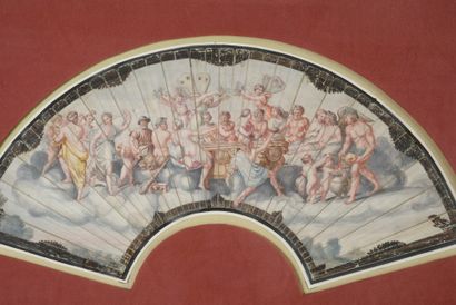 null The Wedding of Psyche and Love, circa 1690
Fan leaf, known as the "Grand Tour",...