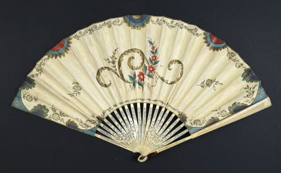 null Aeneas and Mentor, circa 1790-1800
Folded fan, the leaf in skin, mounted in...