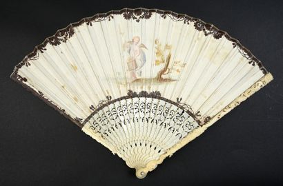 null Prisoners of Love, circa 1700-1720
Folded fan, the leaf in skin, mounted in...