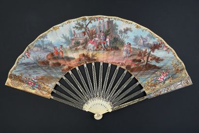 null Les amours enfantines, circa 1770-1780
Folded fan, the skin sheet lined with...