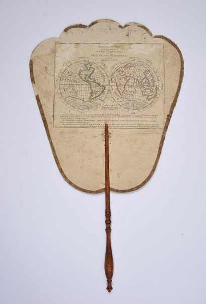 null Le départ de l'enfant prodigue, vers 1770
Écran à main en carton polylobé, orné...