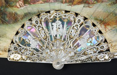 null The Fortune Teller, ca. 1890-1900
Folded fan, the double sheet in skin, painted...