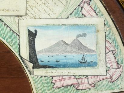 null Prospetto del Monte Vesuvio, vers 1776
Feuille d'éventail, dite du «Grand Tour»,...