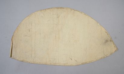null The hunting and fishing, circa 1700
Fan leaf, before cutting, in skin painted...
