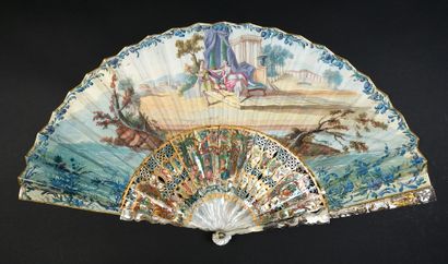 null The Wedding of Asnath and Joseph, circa 1750
Folded fan, the skin sheet, lined...