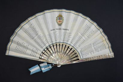 null The Independence of Argentina, 1916
Folded fan, the paper sheet, mounted in...