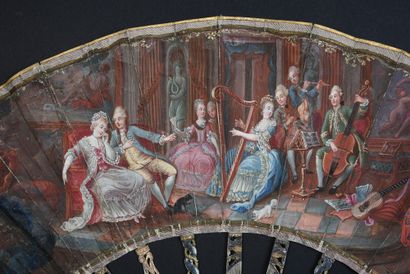 null The Concert and Supper, ca. 1770-1780
Folded fan, the skin sheet lined with...