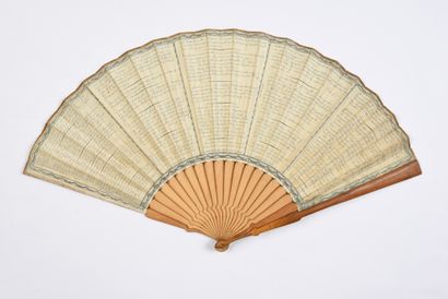 null Vive, Vive le Roy!, circa 1793
Rare folded fan, the double sheet of paper engraved...