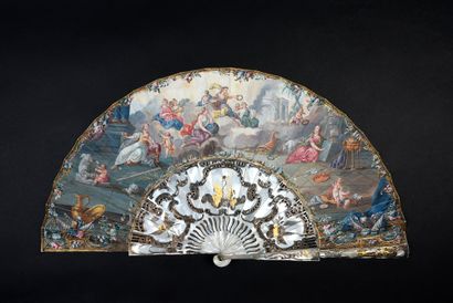 Apollon protège les arts, vers 1750
Éventail...