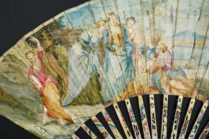 null Moses saved from the waters, circa 1760-1770
Folded fan, the cabretille leaf...