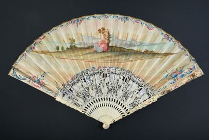 null Embarkation for the Levant, circa 1740-1750
Folded fan, the double sheet of...