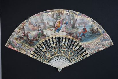 null Moses Saved from the Waters, ca. 1760
Folded fan, the gouache-painted skin sheet...