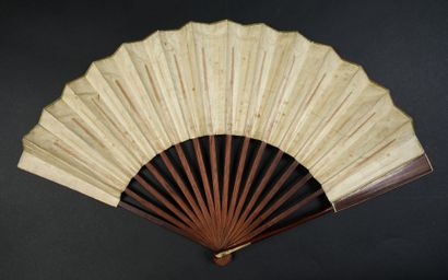 null "Nec Pluribus Impar", circa 1785-1790
Folded fan, the double sheet of engraved...