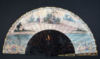 null Achilles victorious, circa 1750
Folded fan, the skin sheet painted with gouache...
