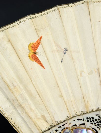 null Les amours du pèlerin, ca. 1750-1760
Folded fan, the double skin sheet (cabretille)...