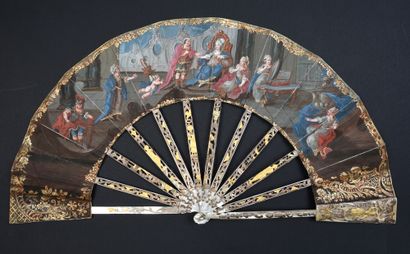 Dido and Aeneas, circa 1740-1750
Folded fan,...