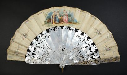 null La toilette de Vénus, circa 1850
Folded fan, the double sheet in lithographed...