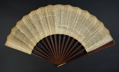 null L'assemblée des notables, circa 1787
Folded fan, the double sheet of engraved...