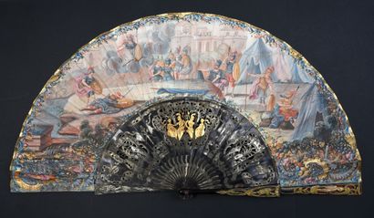 Achilles victorious, circa 1750
Folded fan,...