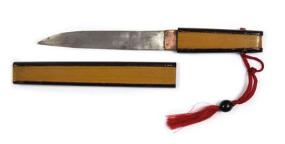 null Poignard - Éventail en trompe-l'oeil, Japon, XIXe siècle Rare poignard éventail...